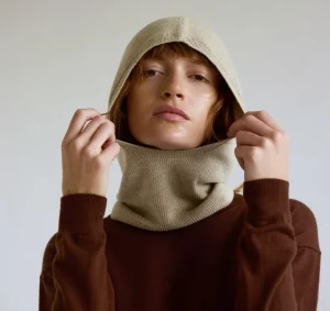 Sale Organic Basics Soft Knit Balaclava Nutmeg