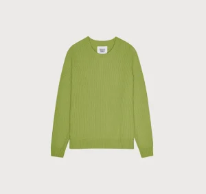 Flash Sale Organic Basics Soft Knit Chunky Crewneck Sweater MatchaGreen