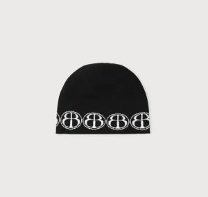 New Organic Basics Soft Knit Jacquard Beanie Black