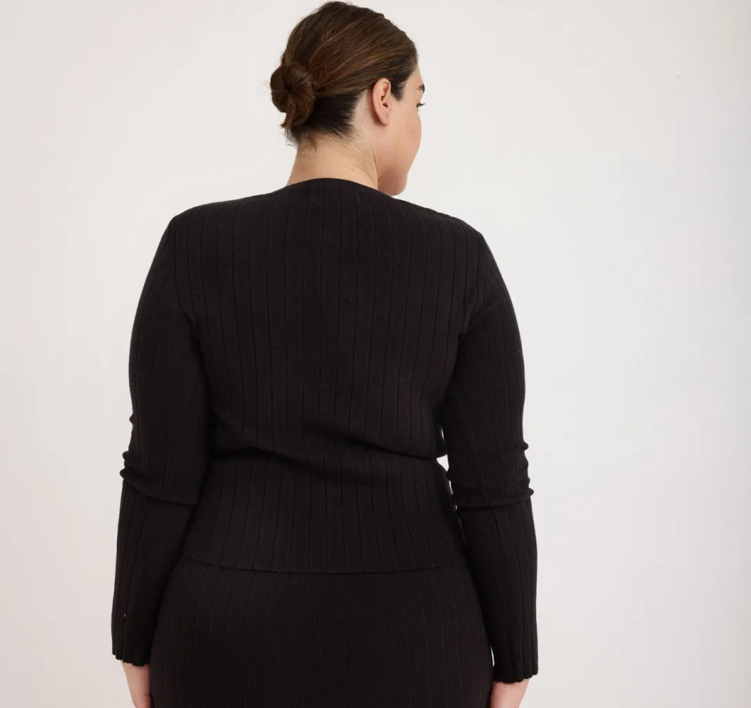 Cheap Organic Basics Soft Knit Rib Mini Skirt Black