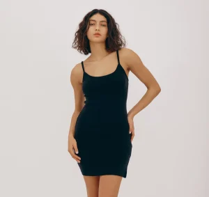 Cheap Organic Basics Soft Knit Slip Dress Black