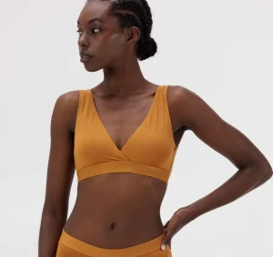 Best Sale Organic Basics Soft Touch Basic Bralette Ocher