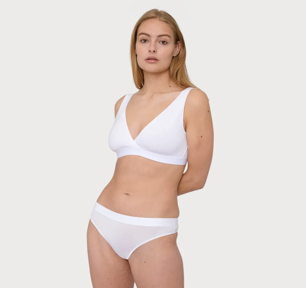 Hot Organic Basics Soft Touch Basic Bralette White