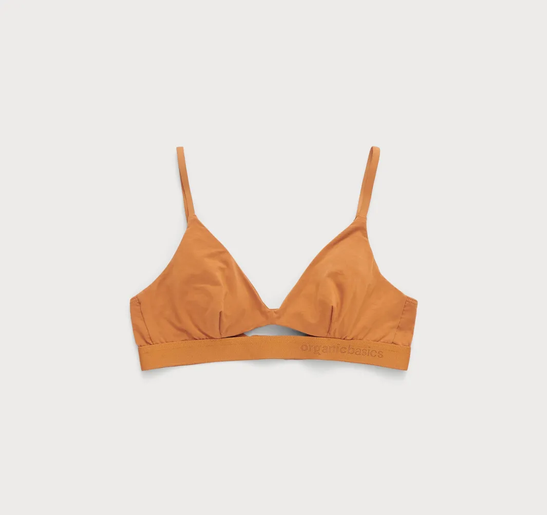 Clearance Organic Basics Soft Touch Bralette Ocher