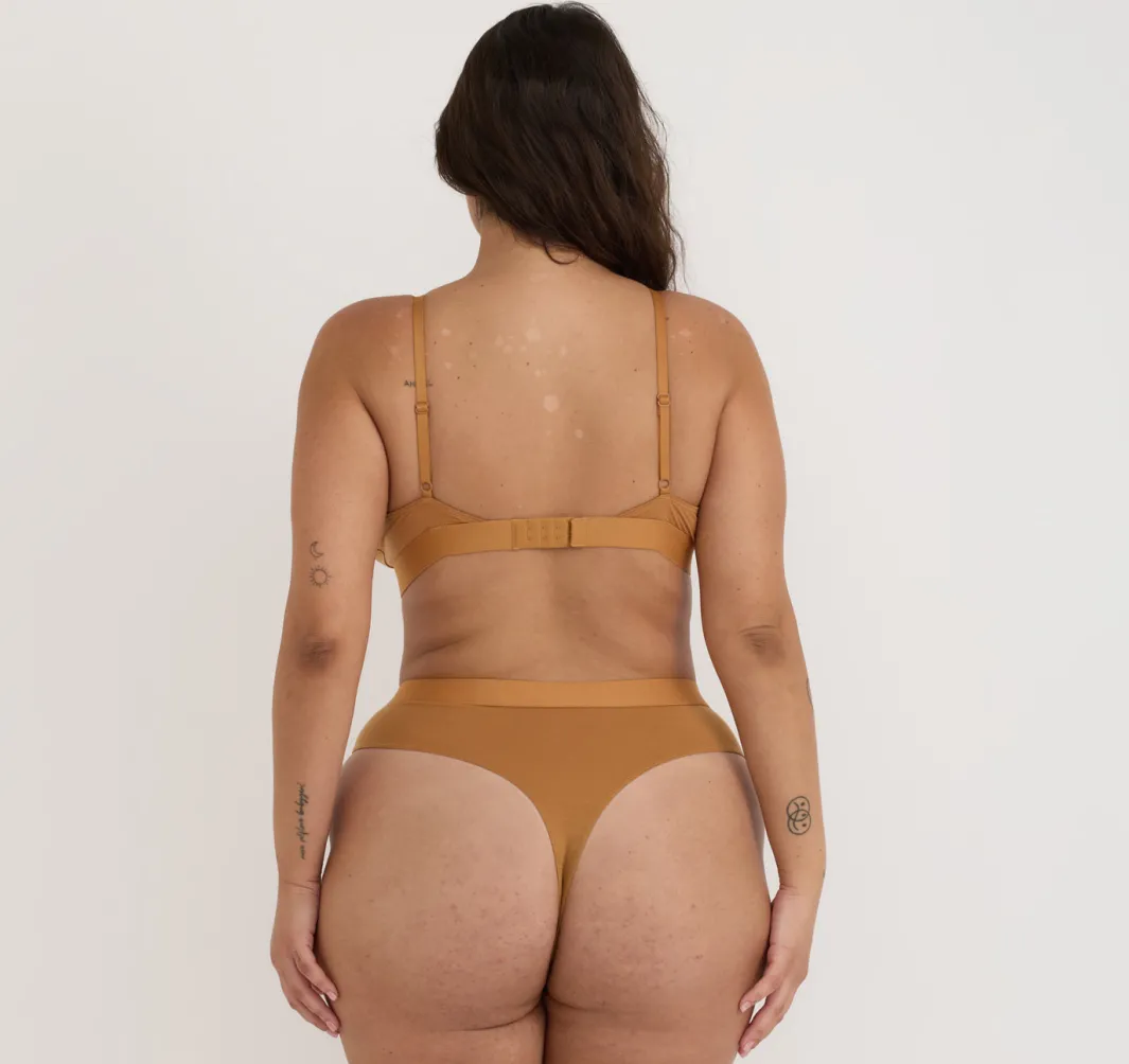 Clearance Organic Basics Soft Touch Bralette Ocher