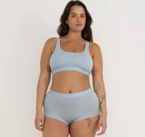 Cheap Organic Basics Soft Touch Scoop Neck Bralette CloudyBlue