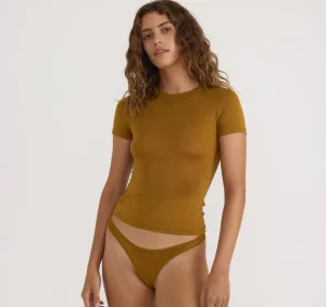 Best Sale Organic Basics Soft Touch Veil Tee GoldenClay