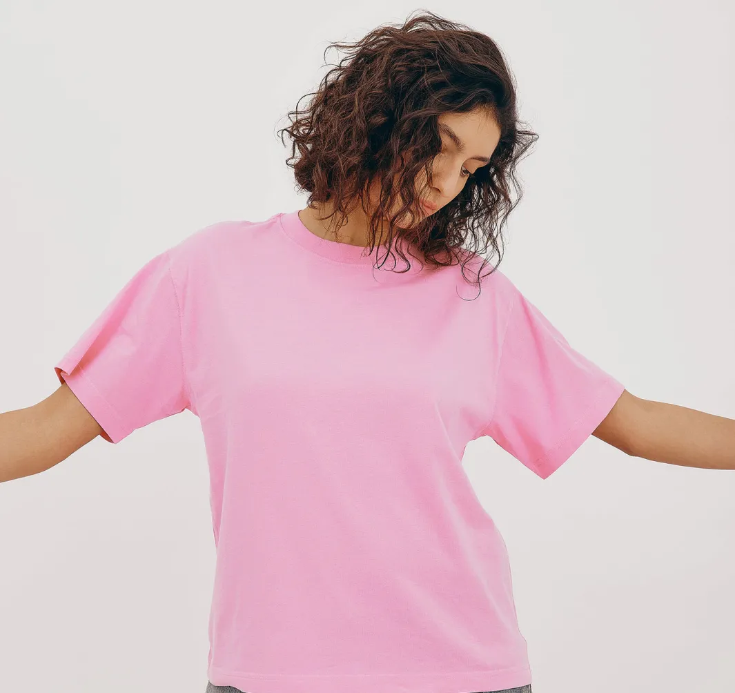 Hot Organic Basics True Boxy Tee SoftPink