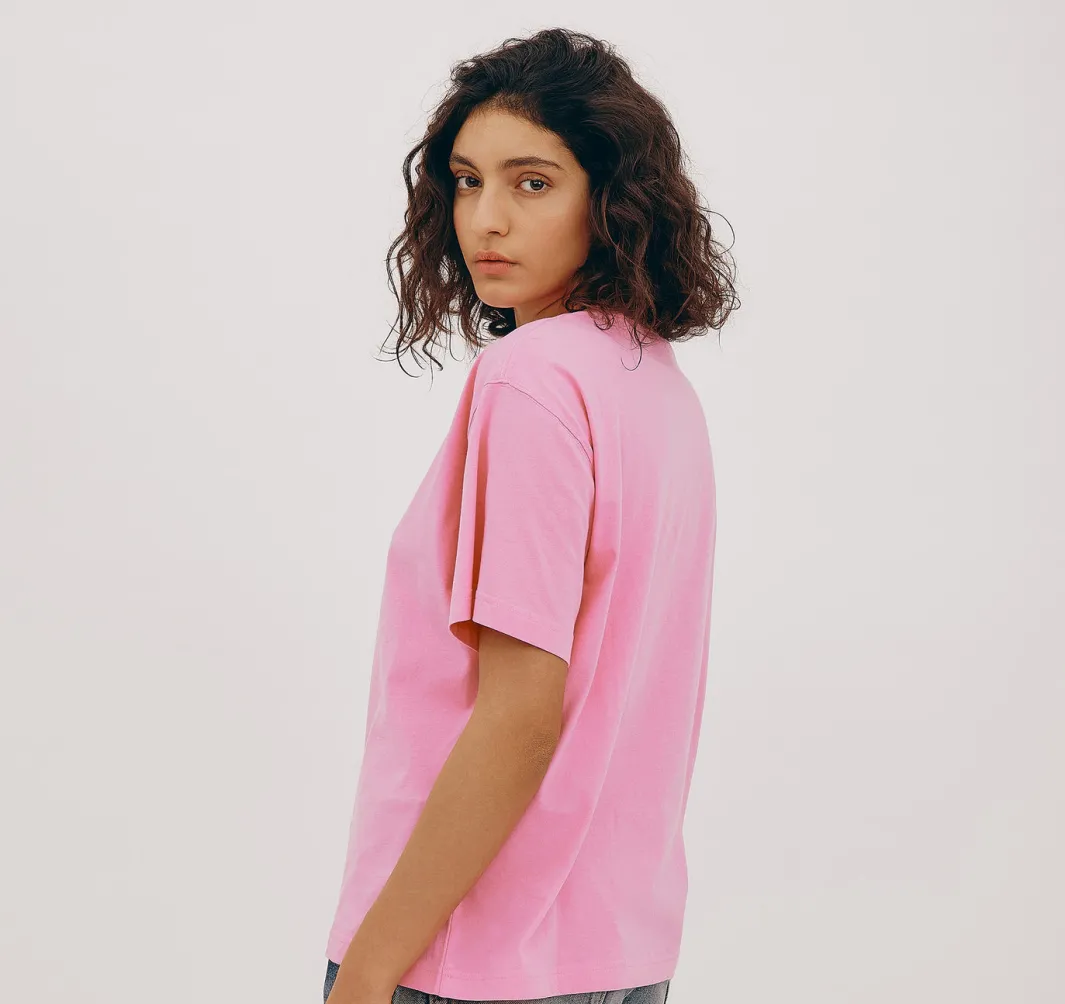 Hot Organic Basics True Boxy Tee SoftPink