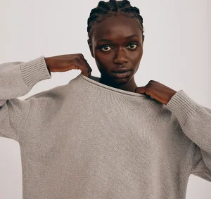 Best Organic Basics True Knit Sweater GreyMelange