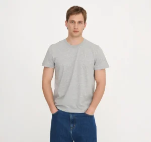 Best Sale Organic Basics True Regular Fit Tee GreyMelange