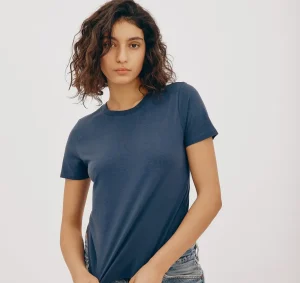 Flash Sale Organic Basics True Regular Tee MidnightBlue