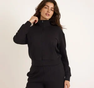 New Organic Basics Weekend Track Jacket Black